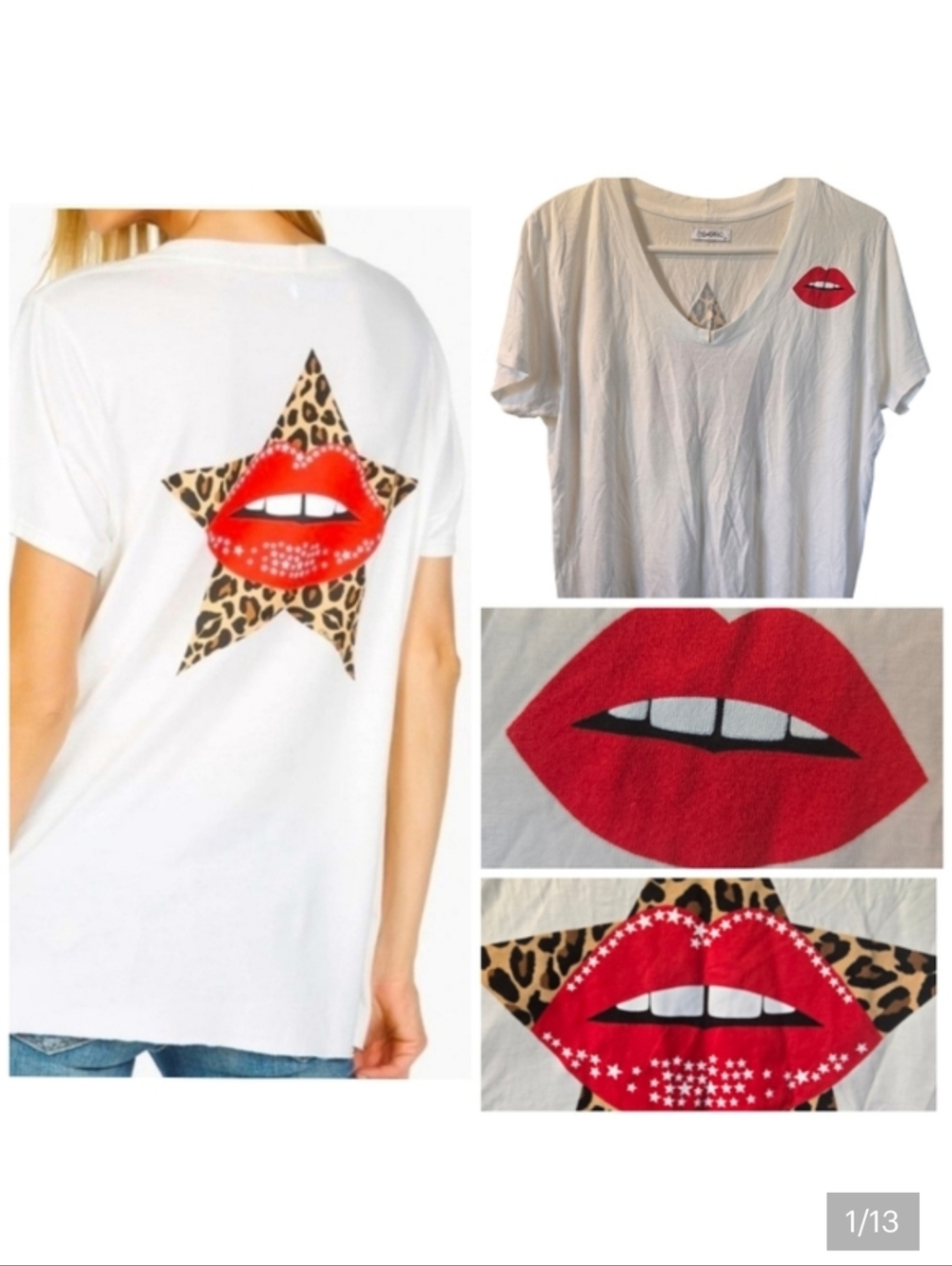 Lauren Moshi Elara Leopard Lip tee